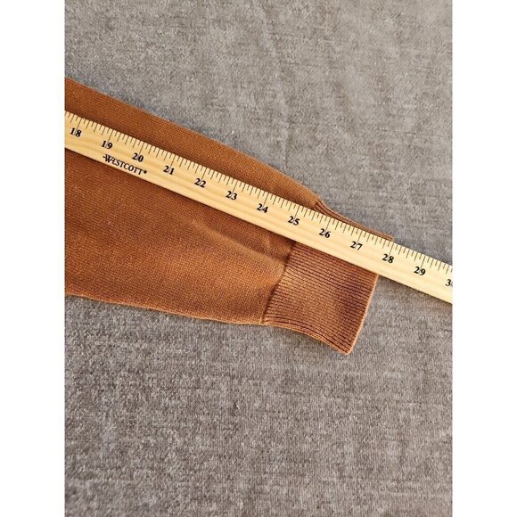 Amazon Essential Sweater Mens XL Toffee Brown Long Sleeve Cotton Knit Crewneck - Picture 5 of 15